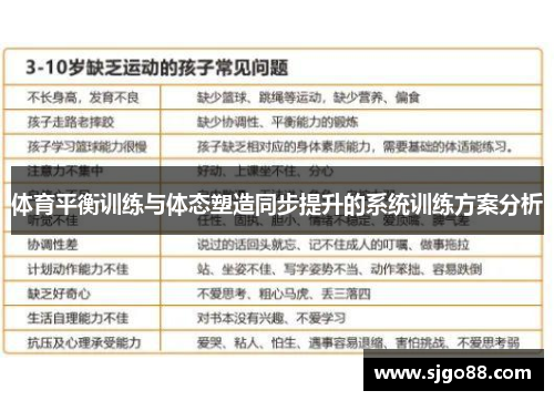 体育平衡训练与体态塑造同步提升的系统训练方案分析